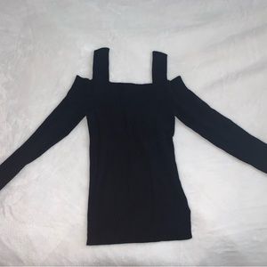 Black off the shoulder top